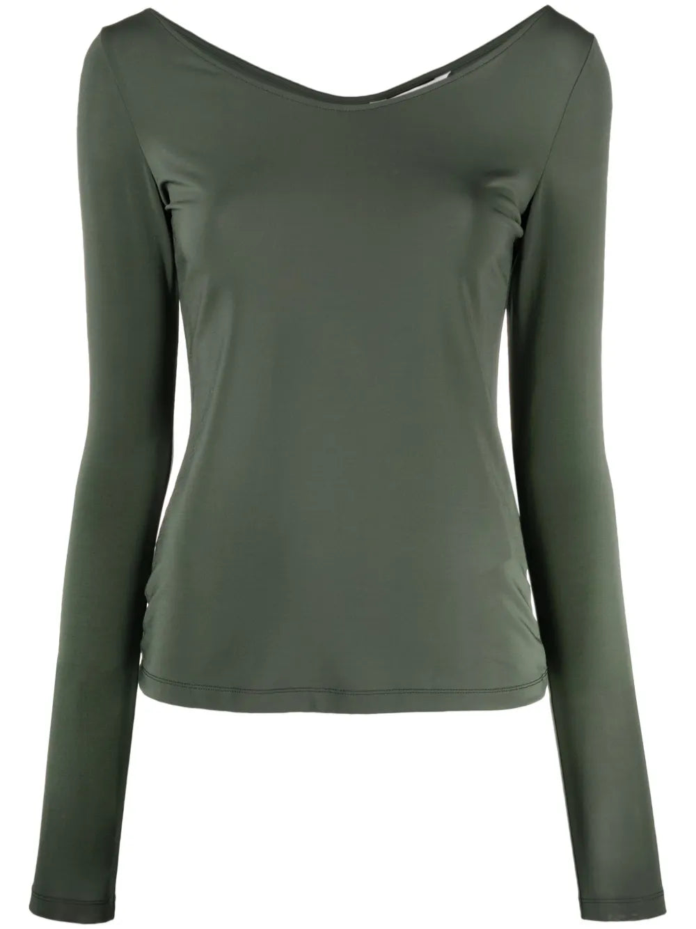 Long-Sleeve Stretch-Design Blouse