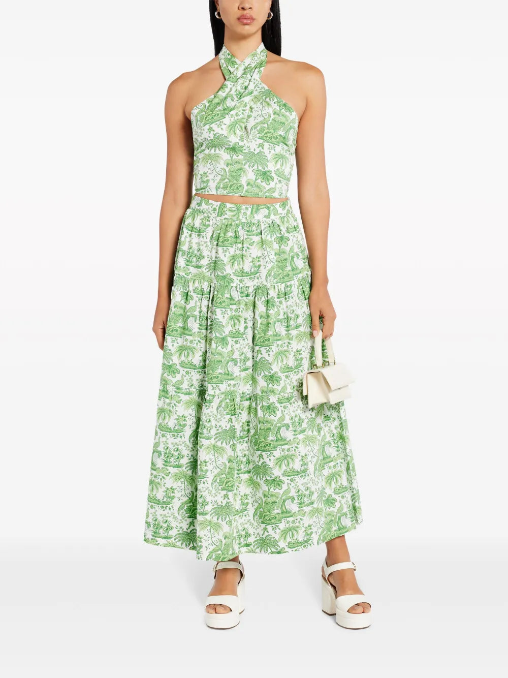 Kai Botanical-Print Halterneck Top