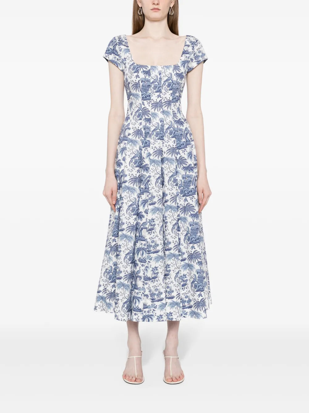 Wells Graphic-Print Cotton Midi Dress