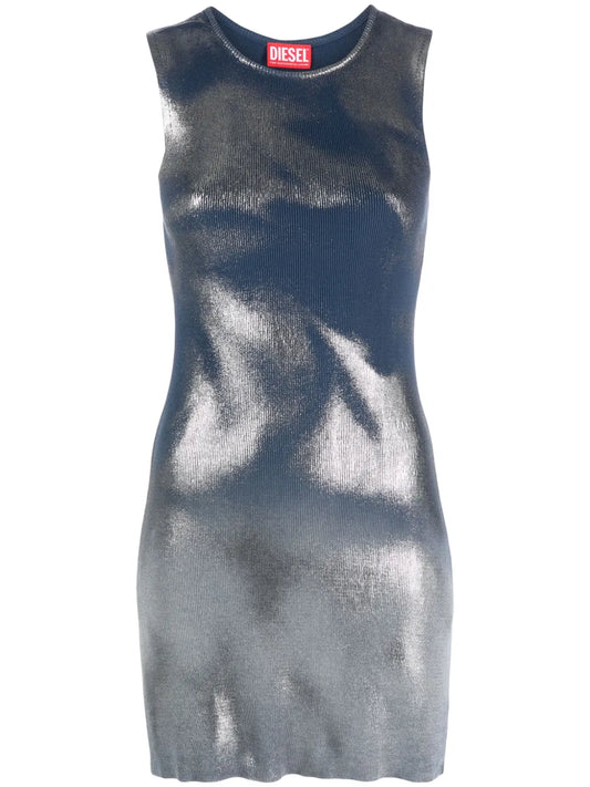Metallic-Finish Cotton Dress