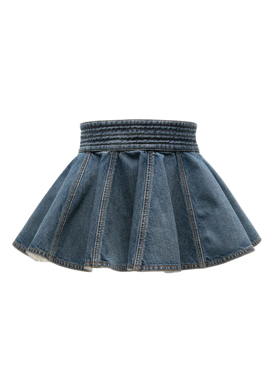 A-Line Denim Miniskirt