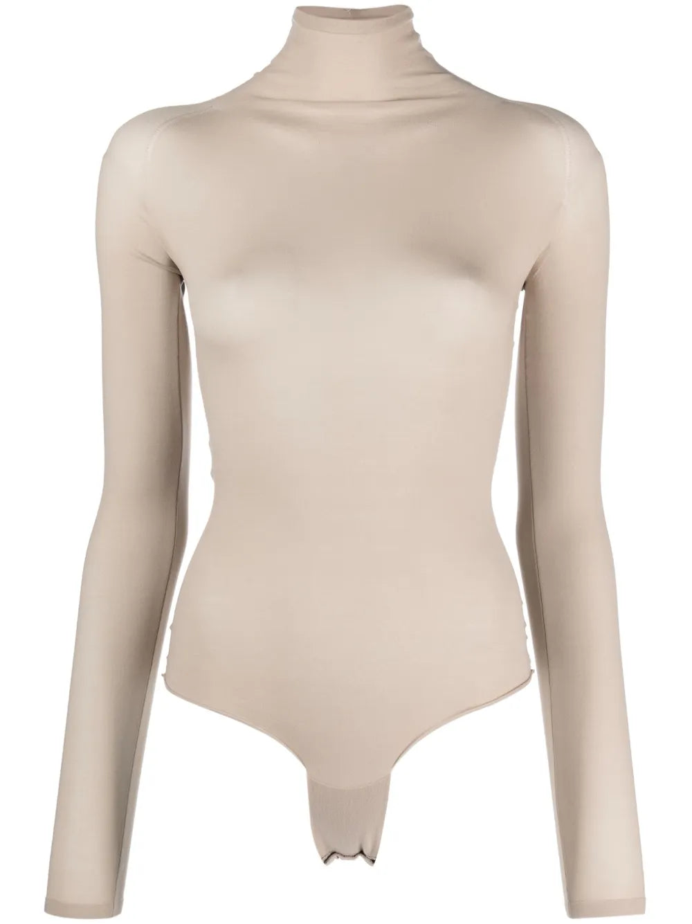 High-Neck Semi-Sheer Bodysuit