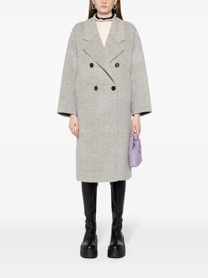 Wide-Lapels Double-Breasted Coat