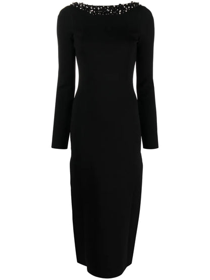Eleanora Crystal-Embellished Midi Dress