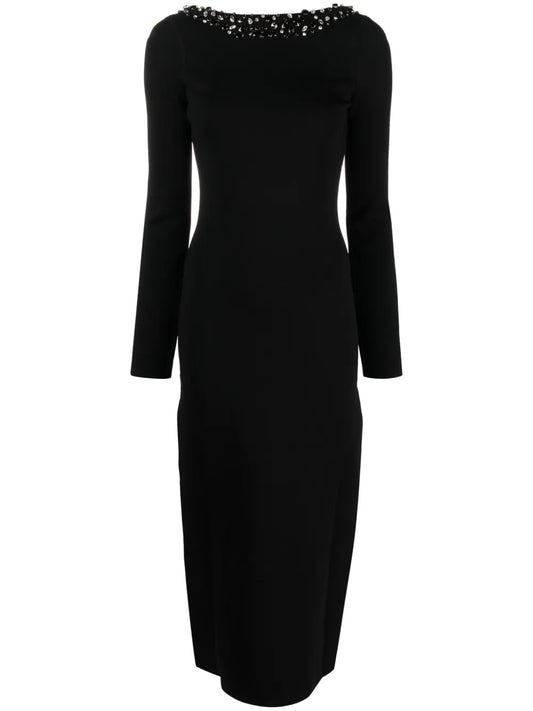 Eleanora Crystal-Embellished Midi Dress