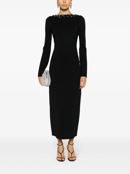 Eleanora Crystal-Embellished Midi Dress