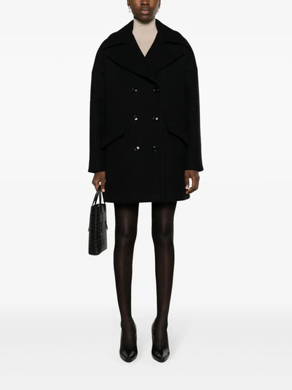 Double-Breasted Caban Coat