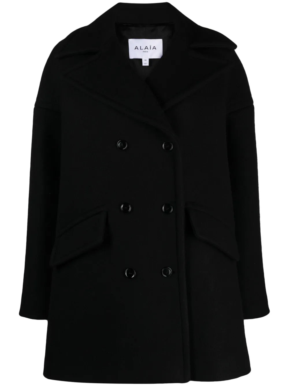 Double-Breasted Caban Coat