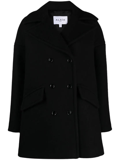 Double-Breasted Caban Coat