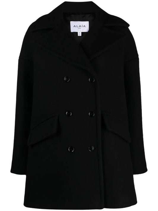 Double-Breasted Caban Coat
