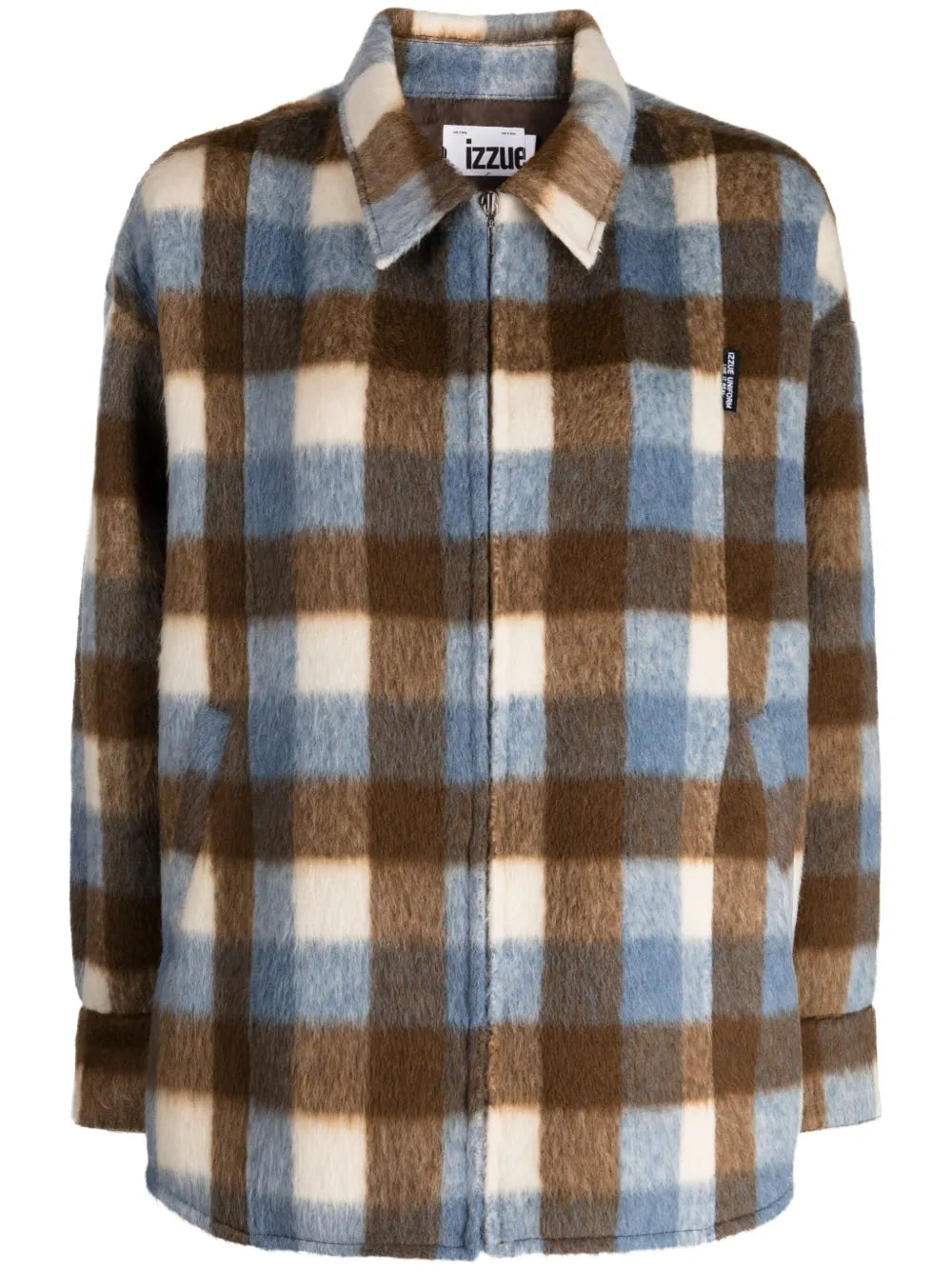 Logo-Tag Checked Shirt Jacket