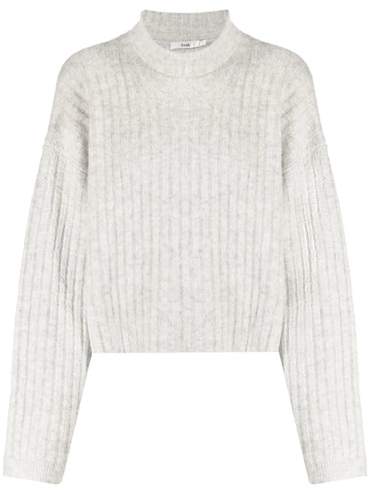 High-Neck Drop-Shoulder Jumper