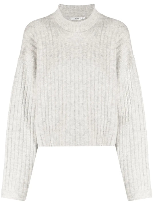 High-Neck Drop-Shoulder Jumper