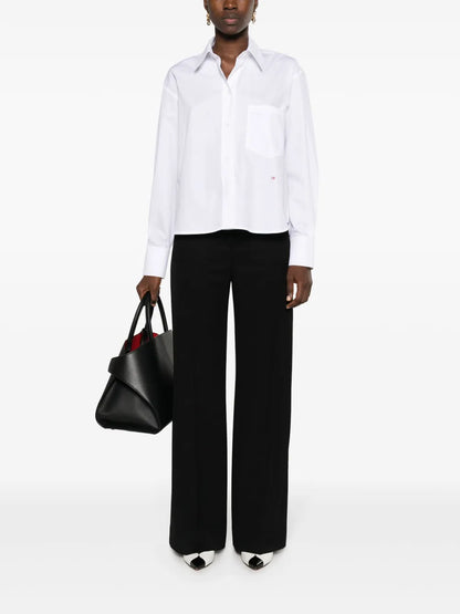 Logo-Embroidered Poplin Shirt