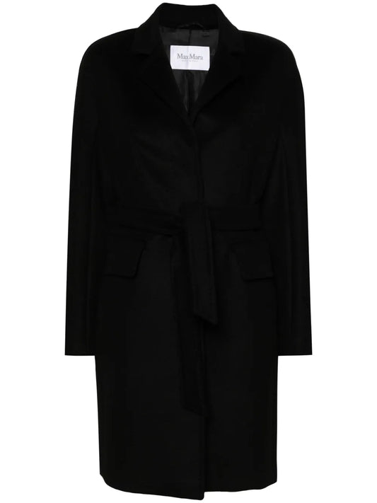 Bingo Belted Camel-Hair Coat