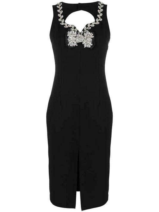 Crystal-Embellished Sleeveless Dress