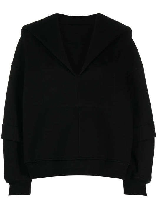 Sailor-Collar V-Neck Top