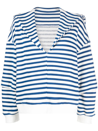 Sailor-Collar Striped Top