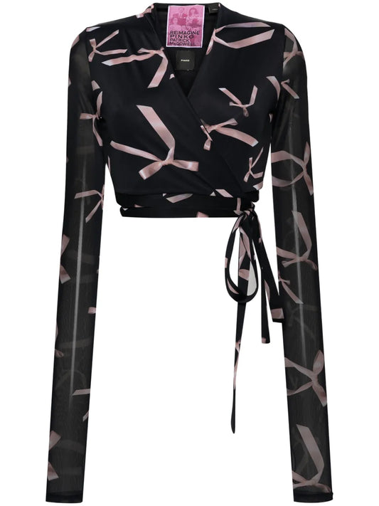 Long-Sleeved Wrap Top