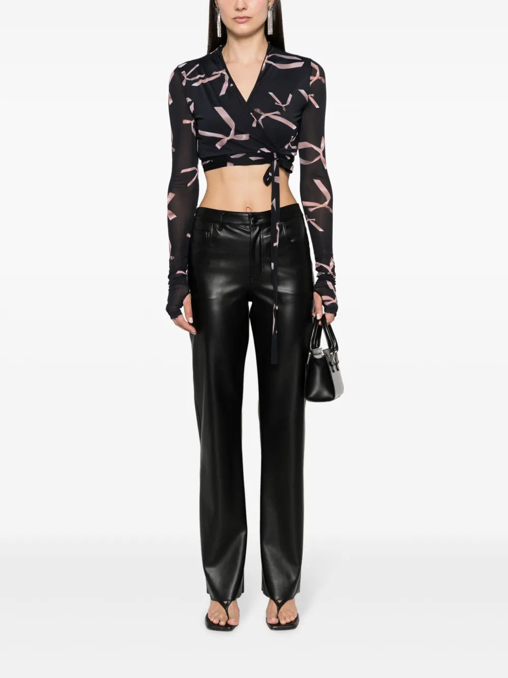 Long-Sleeved Wrap Top