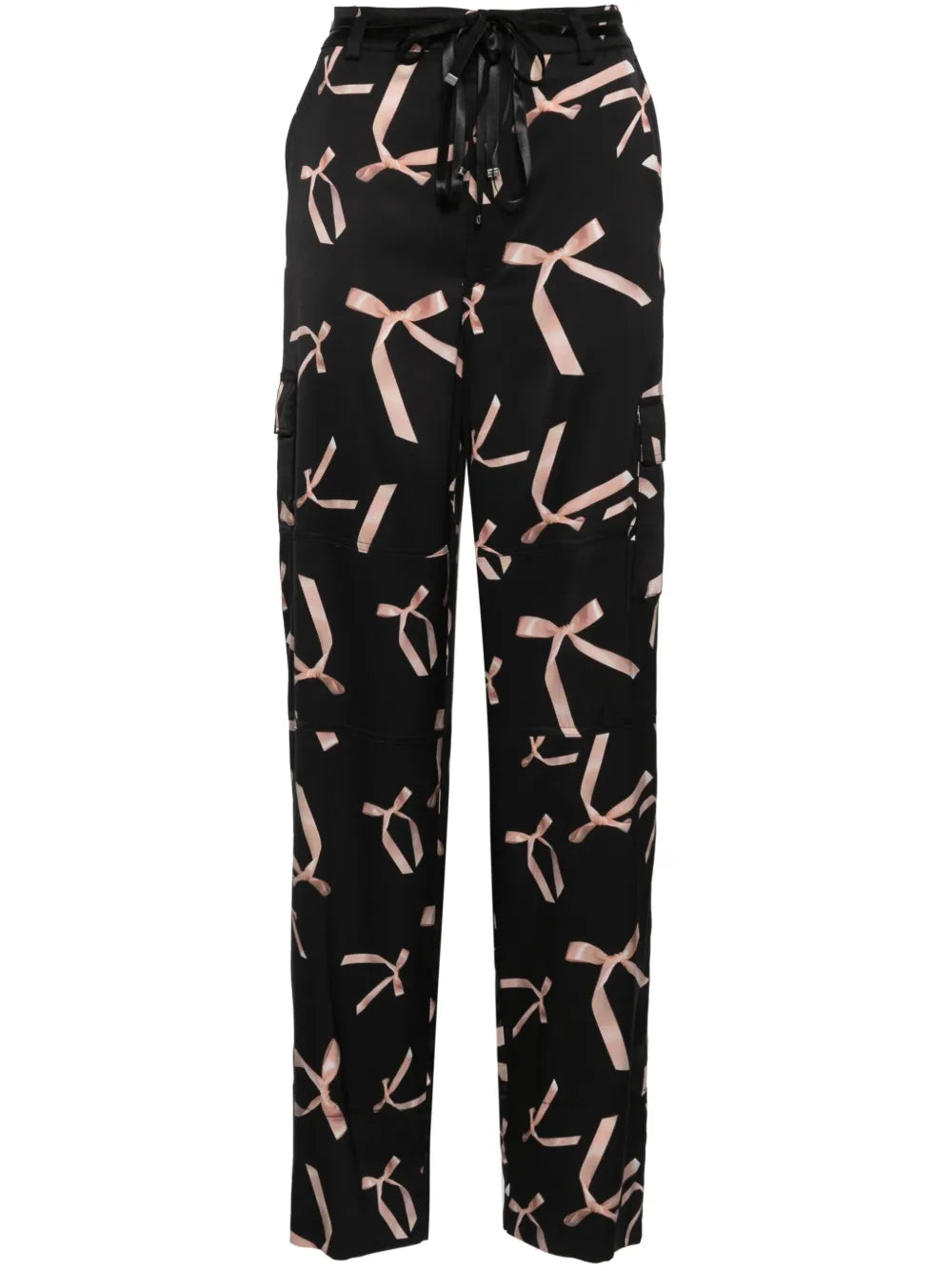 Graphic-Print Wide-Leg Trousers