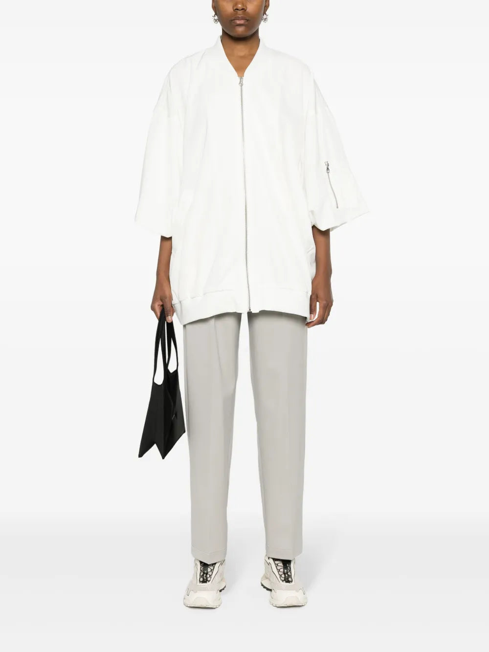 Tapered-Leg Twill Trousers