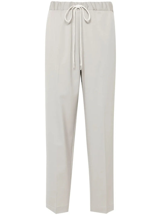 Tapered-Leg Twill Trousers