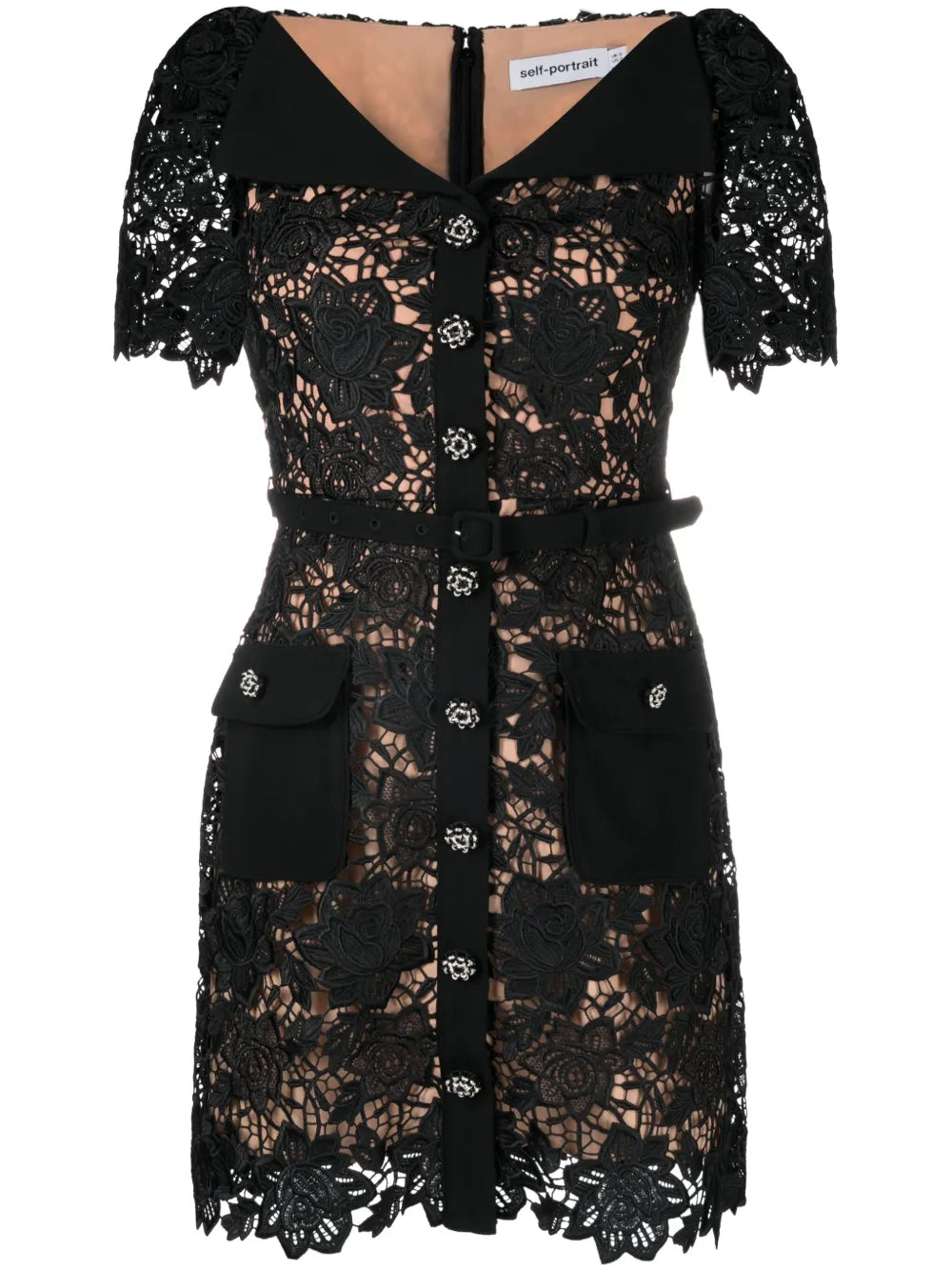 Guipure Lace Minidress