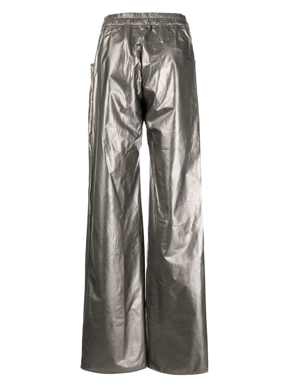 Metallic-Finish Drawstring Trousers