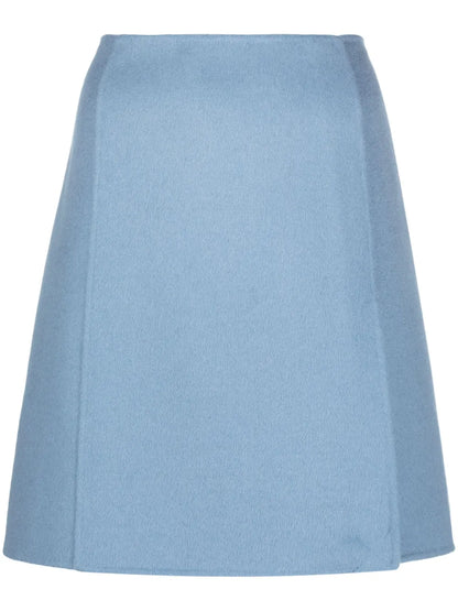 High-Waist Wool Skirt