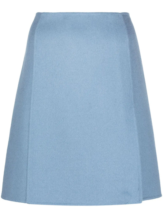High-Waist Wool Skirt