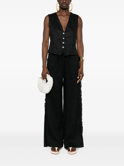 Button-Up Linen Gilet