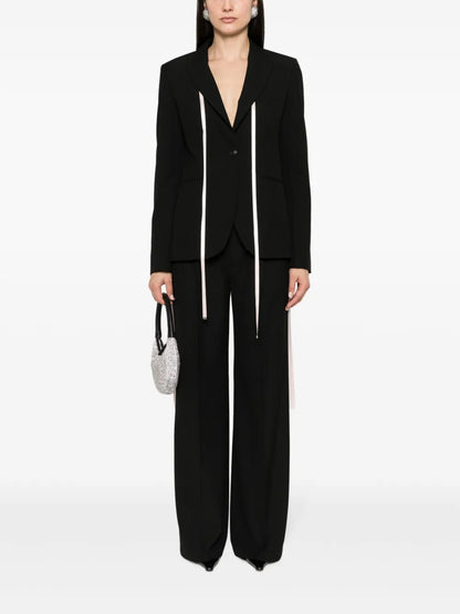 Ribbon-Detailed Palazzo Pants