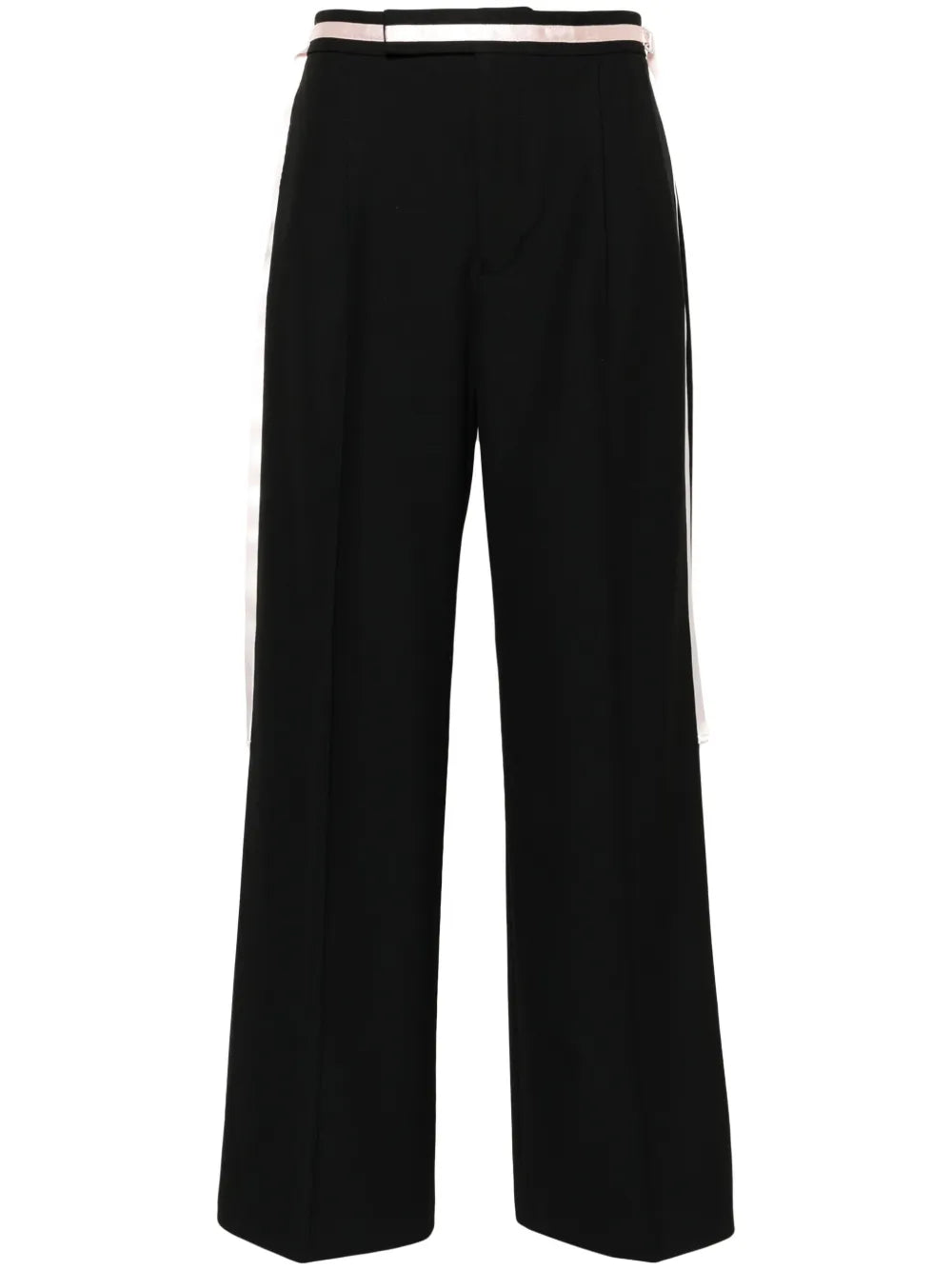 Ribbon-Detailed Palazzo Pants