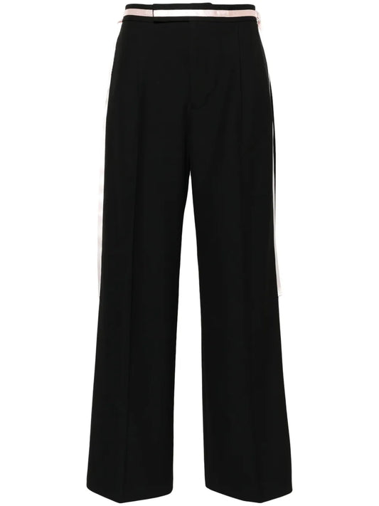 Ribbon-Detailed Palazzo Pants