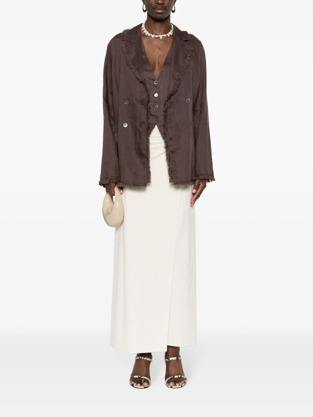 Double-Breasted Linen Blazer