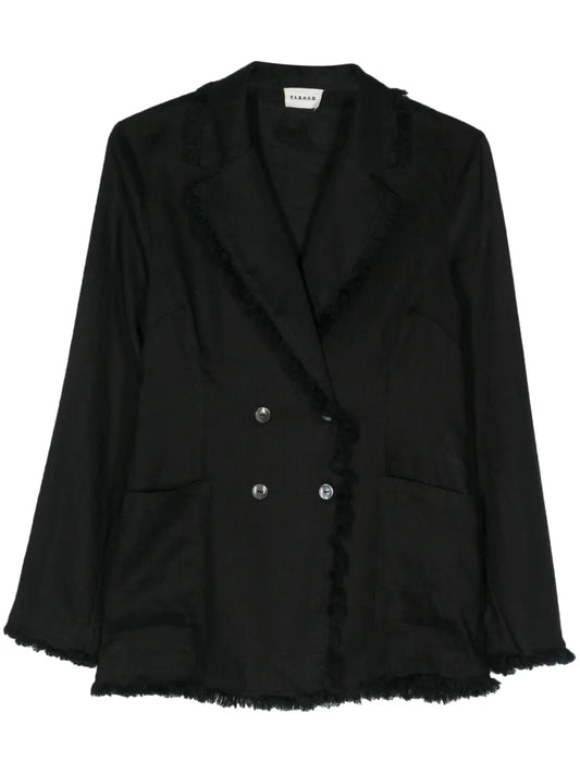 Beach24 Frayed Linen Blazer