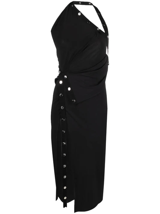 One-Shoulder Asymmetric Midi Dress