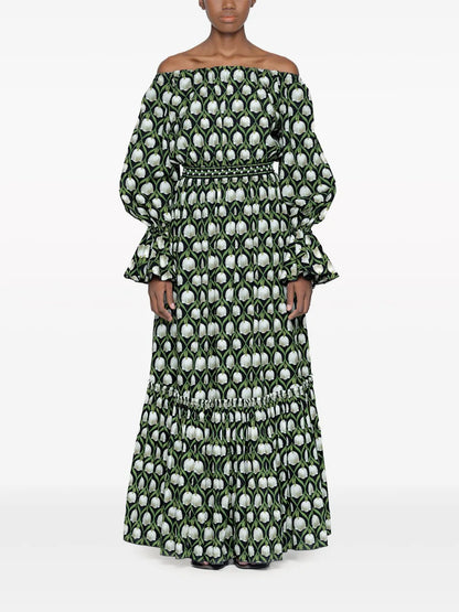Almendra Perla Embroidered Maxi Dress