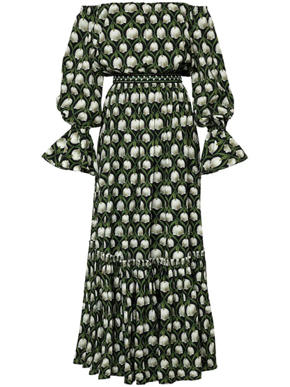 Almendra Perla Embroidered Maxi Dress