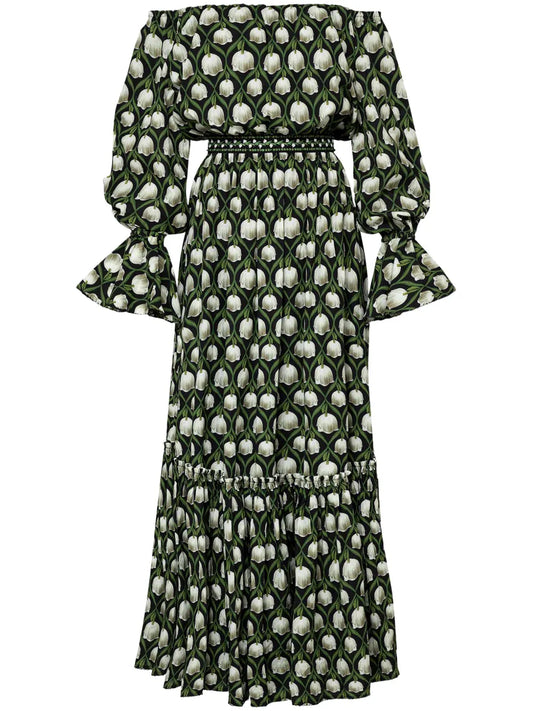 Almendra Perla Embroidered Maxi Dress