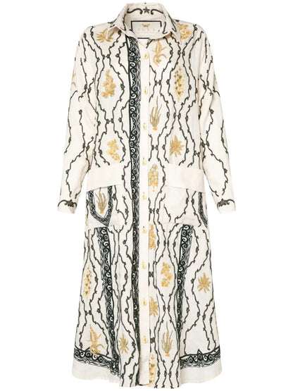 Frida Calado Linen Maxi Shirt