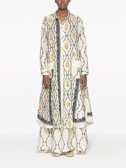 Frida Calado Linen Maxi Shirt