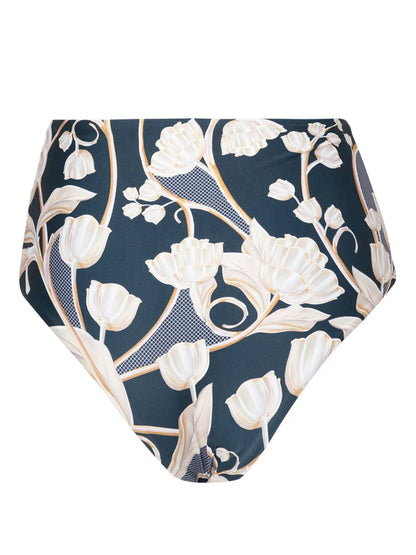 Magenta Perla Floral-Print Bikini Bottoms