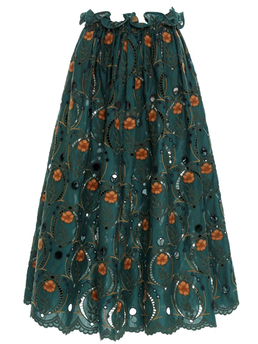 Regina Embroidered-Design Skirt