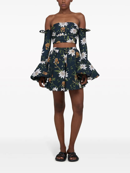 Gracia Pasiflora Floral-Print Top