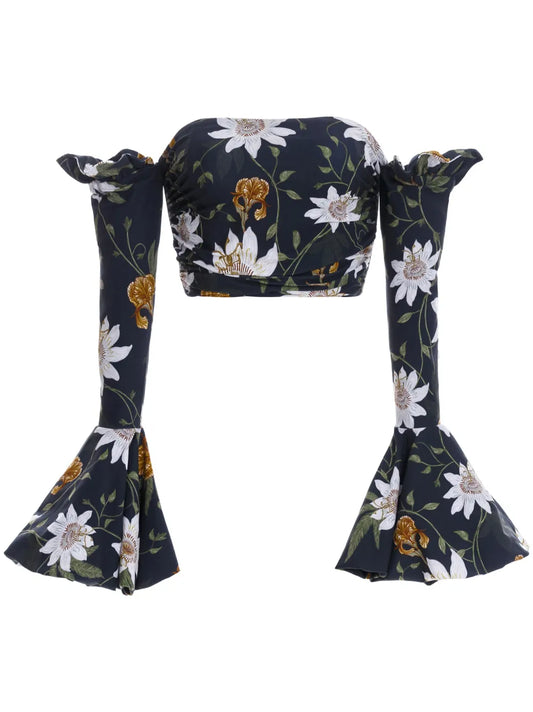 Gracia Pasiflora Floral-Print Top