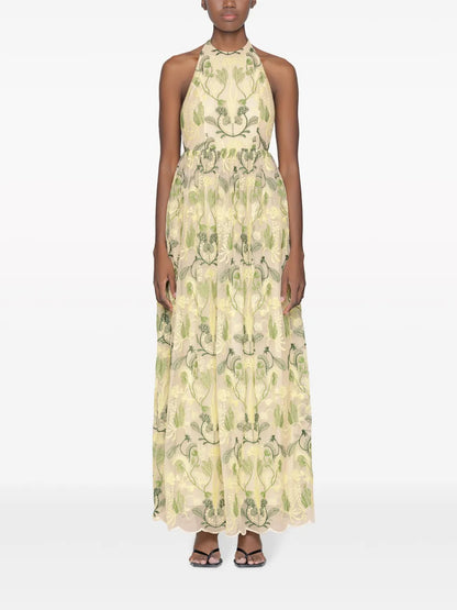 Acanella Habitat Halter Maxi Dress