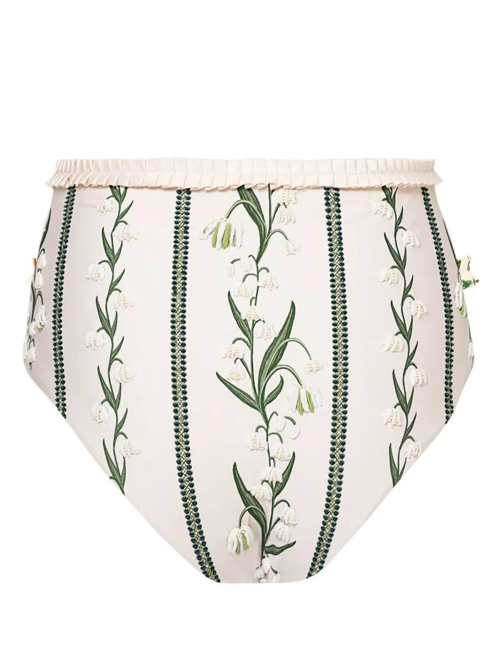 Nopal Perla Floral-Print Bikini Bottoms