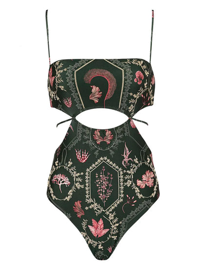 Victoriana Encaje Floral-Print Swimsuit